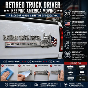 RoadLegacy – Retired Truck Driver Tribute Emblem