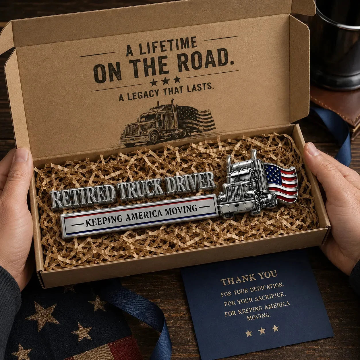 RoadLegacy – Retired Truck Driver Tribute Emblem