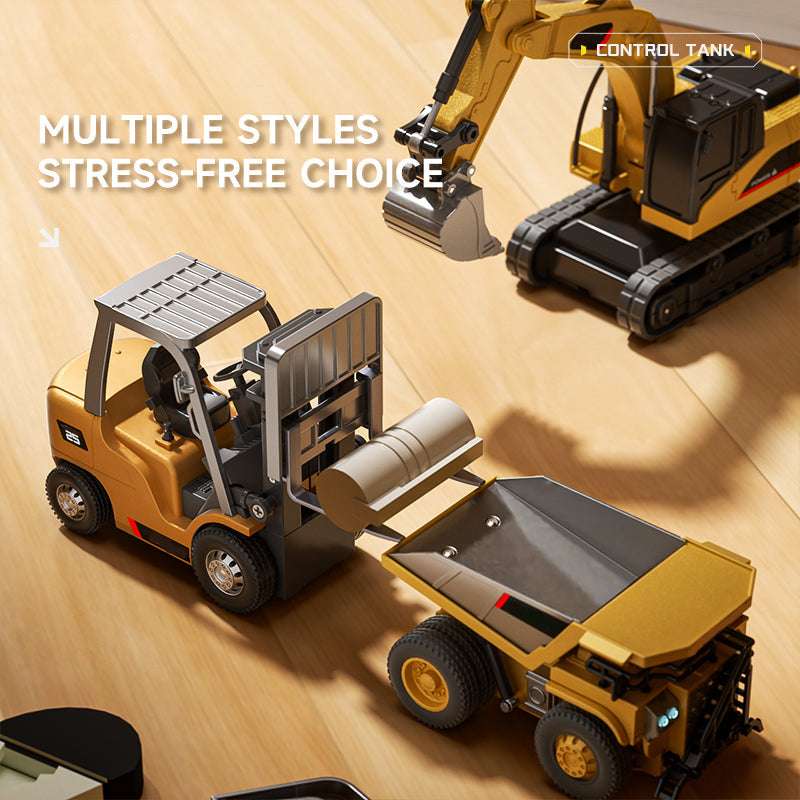 TitanSite – Interactive RC Excavator, Dump Truck & Forklift Set
