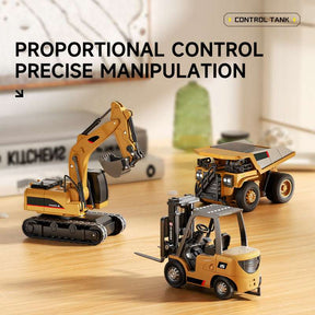 TitanSite – Interactive RC Excavator, Dump Truck & Forklift Set