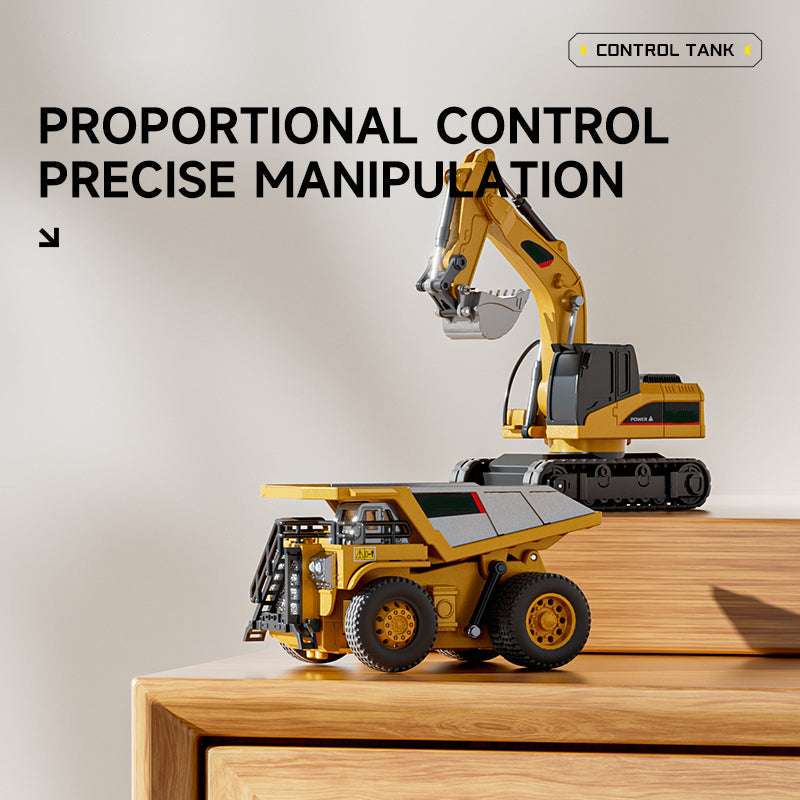 TitanSite – Interactive RC Excavator, Dump Truck & Forklift Set