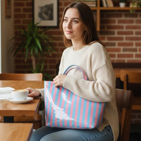 CarryWave – Durable Canvas Striped Tote Bag