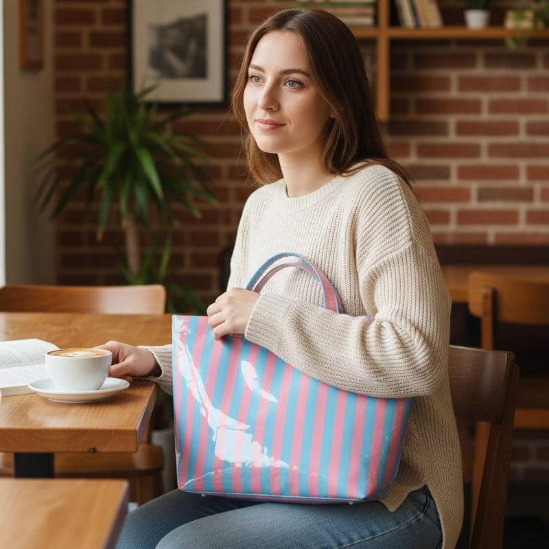 CarryWave – Durable Canvas Striped Tote Bag