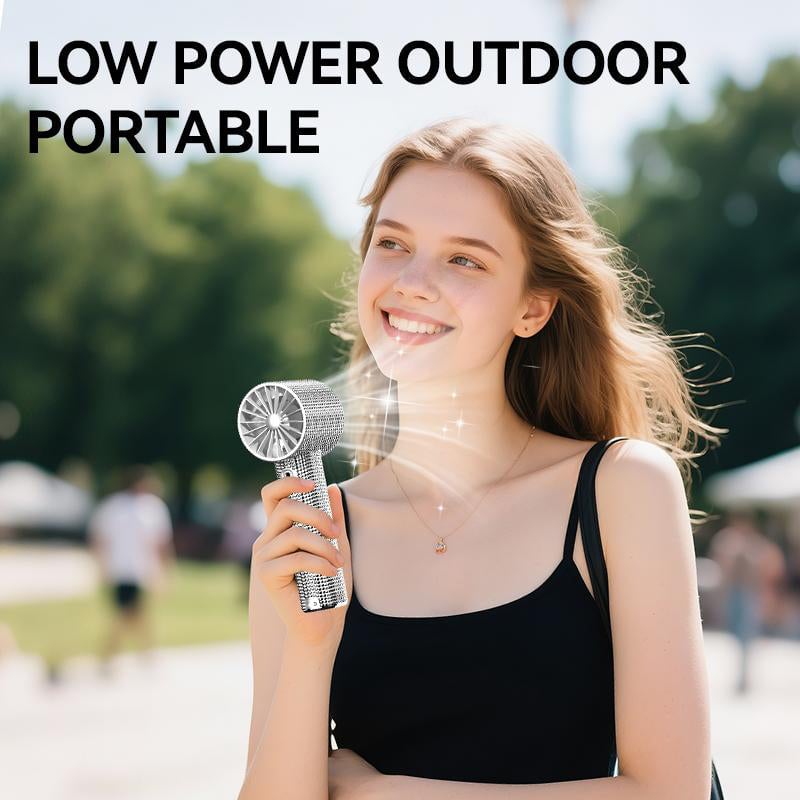 BreezeLux – Luxury Rechargeable Handheld Turbo Fan