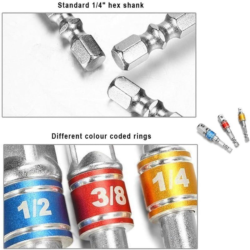 HexFlex - Universal Drill Adapter Set – Effortless Torque, Maximum Control
