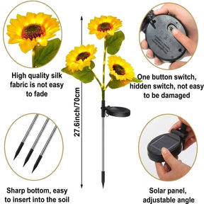 GlowPetal – Solar Sunflower Outdoor Garden Lights