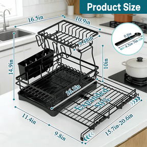 KitchenFlow – Adjustable Dish Drying Storage Rack