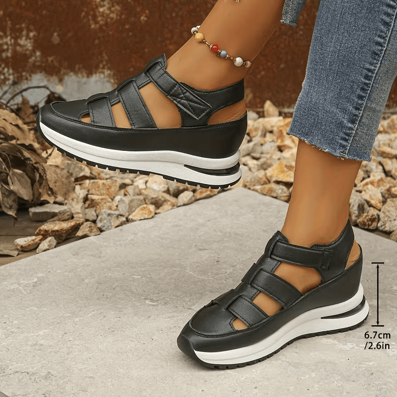 StrapLift — Platform Sneaker with Hook-and-Loop Straps