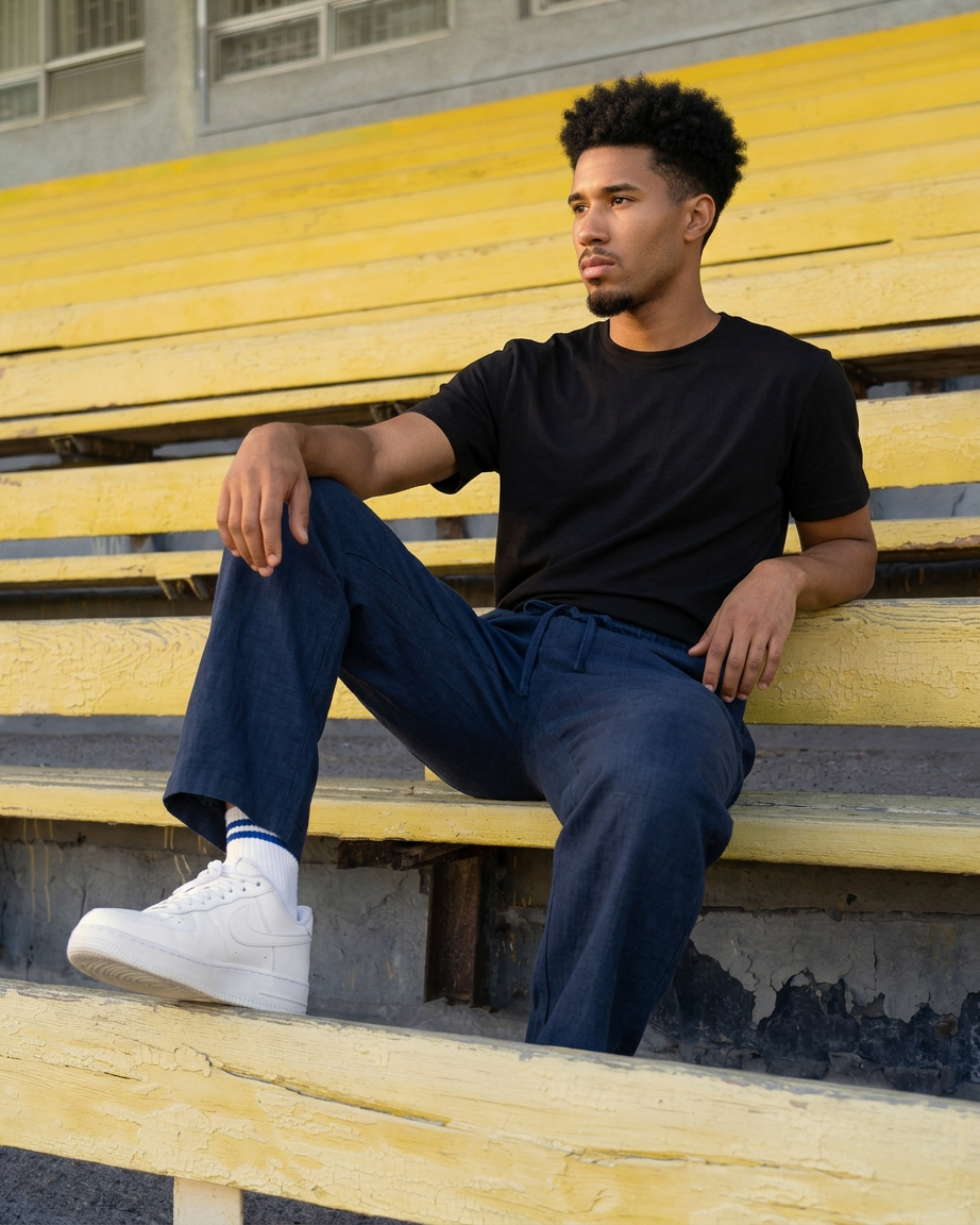 FlowEase — Wide-Leg Elastic Drawstring Pants