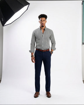 Laurent — Long Sleeve Striped Shirt