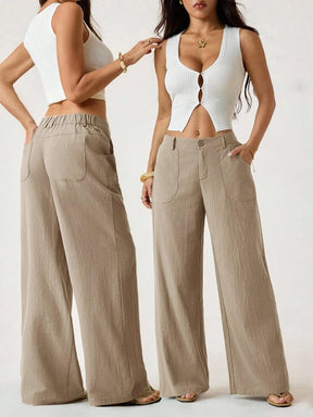 Linenora – Summer Cotton-Linen Palazzo Pants