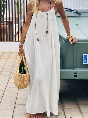 LuxeLounge – Elegant Sleeveless Cami Lounge Dress