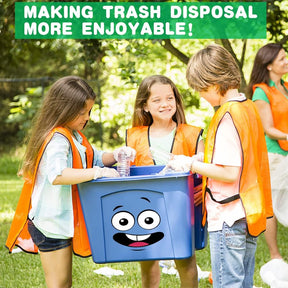 EcoSmile – Eco-Friendly Trash Can Face Sticker Set