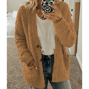 VeloraCozy – Plus Size Velvet Short Cardigan Jacket