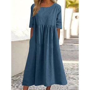 Breeza – Loose Fit Summer Cotton Linen Dress