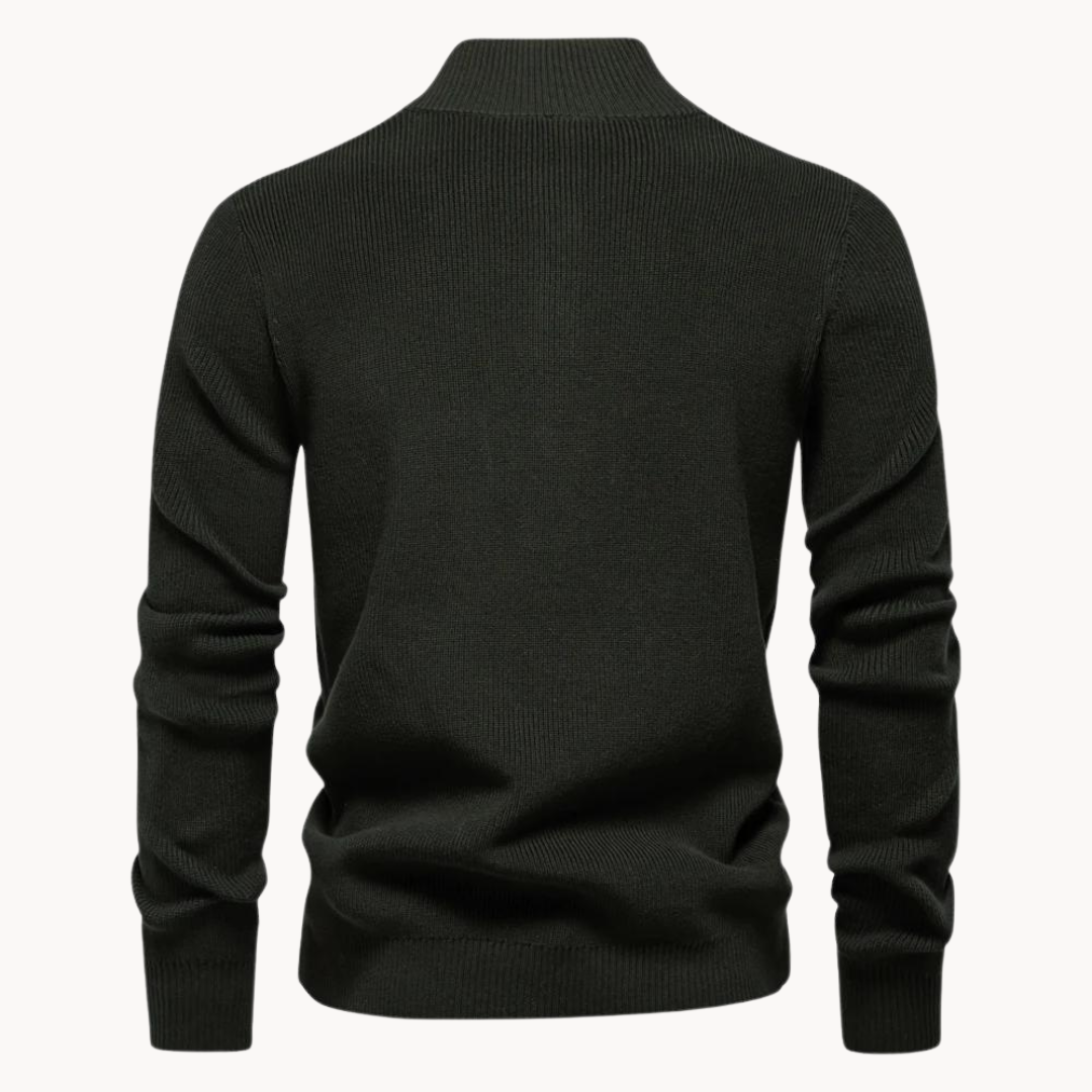 Ashton Button Mockneck Sweater | Lupi