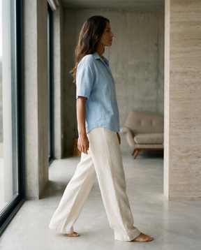 Malin — Linen Relaxed Fit Shirt with Classic Collar