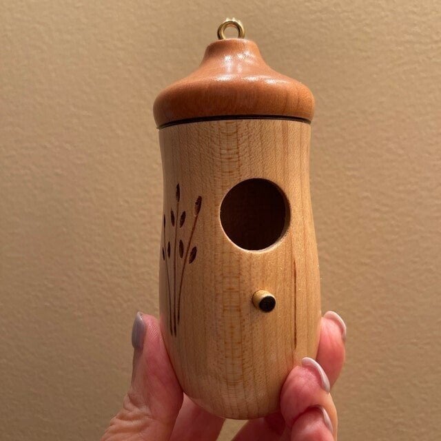 NatureSip – Wooden Hummingbird Feeder for Garden Lovers