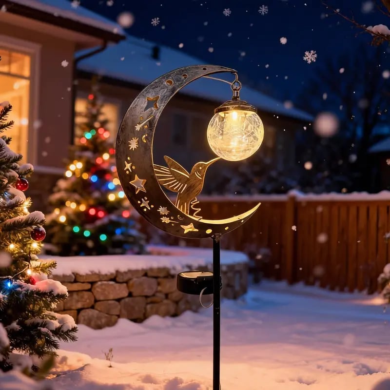 MoonFeather – Hummingbird Solar Garden Stake Light