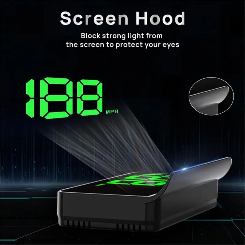 AuraDrive – Head-Up Display Car GPS Digital Speedometer