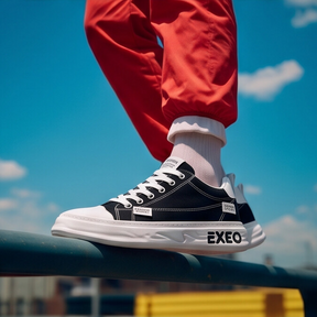 CanvaLift — Platform Sneaker with Stitched Label Details