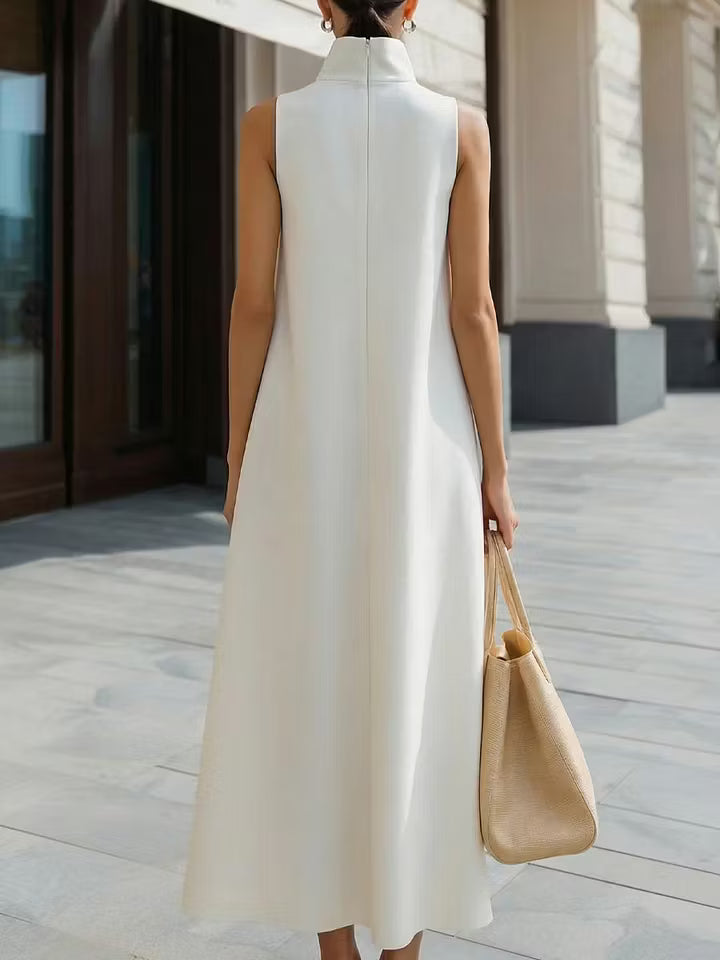 LinenBloom – Sleeveless Casual Cotton Linen Dress