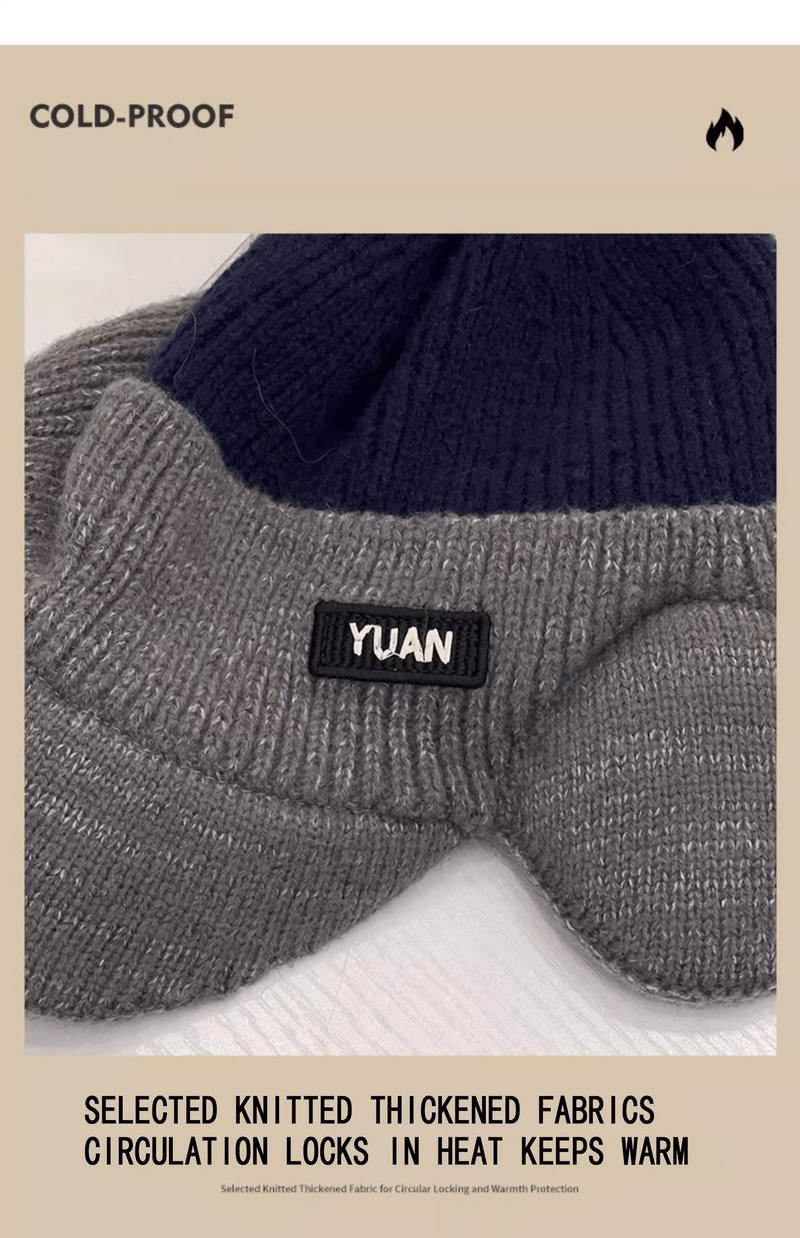 FrostGuard – Winter Knitted Earflap Hat for Men