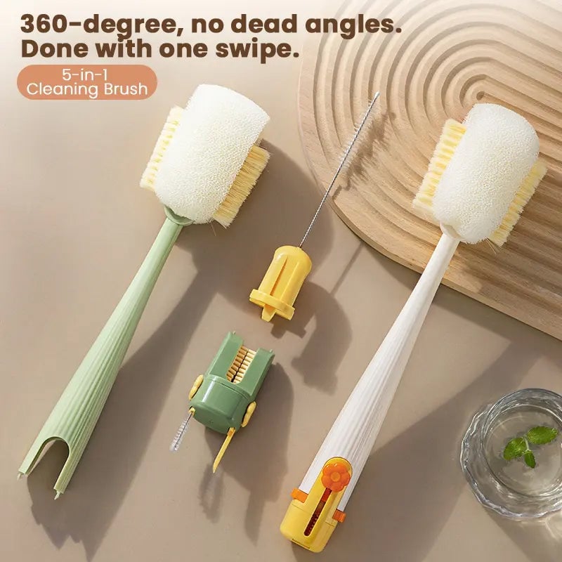 BrushPro | Versatile 5-in-1 Bottle Cleaning Brush