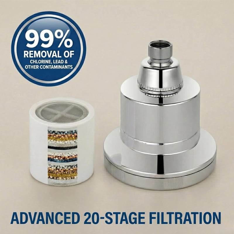 AquaFlow – Stainless Steel High‑Pressure Shower Head