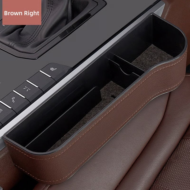 DriveMate – Multi Pocket Leather Car Seat Storage Organizer