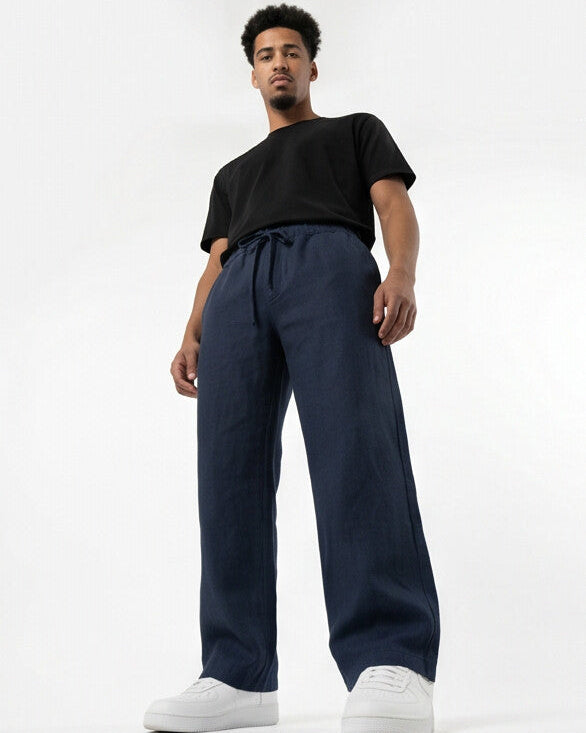 FlowEase — Wide-Leg Elastic Drawstring Pants