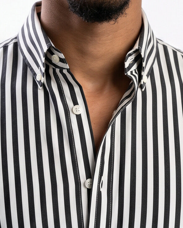 Laurent — Long Sleeve Striped Shirt