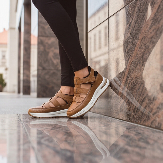 StrapLift — Platform Sneaker with Hook-and-Loop Straps