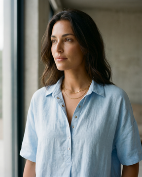 Malin — Linen Relaxed Fit Shirt with Classic Collar