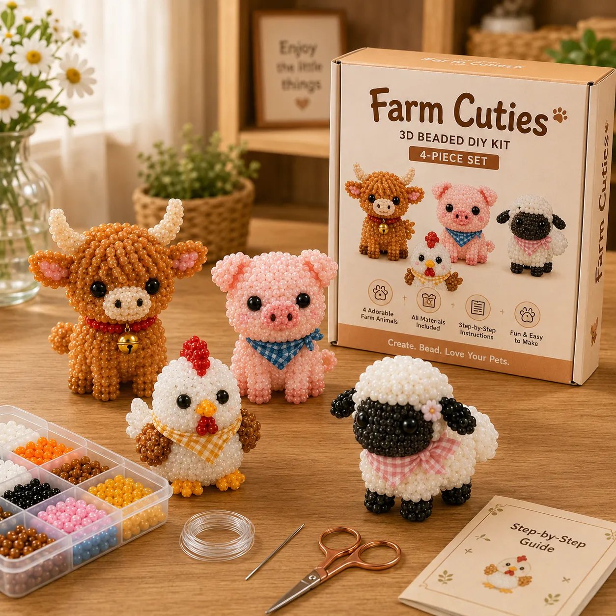 BeadCraft Mini – Tiny 3D Beaded Animal DIY Kit