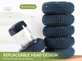 CleanMate - Ergonomic Soap-Release Kitchen Scrubber