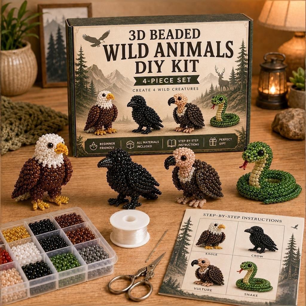 BeadCraft Mini – Tiny 3D Beaded Animal DIY Kit