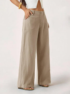 Linenora – Summer Cotton-Linen Palazzo Pants