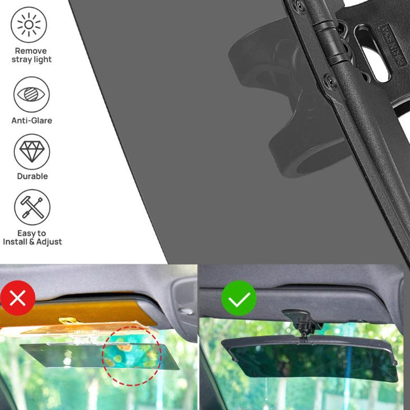 DriveShade X – Anti-Glare Visor Extender Lens