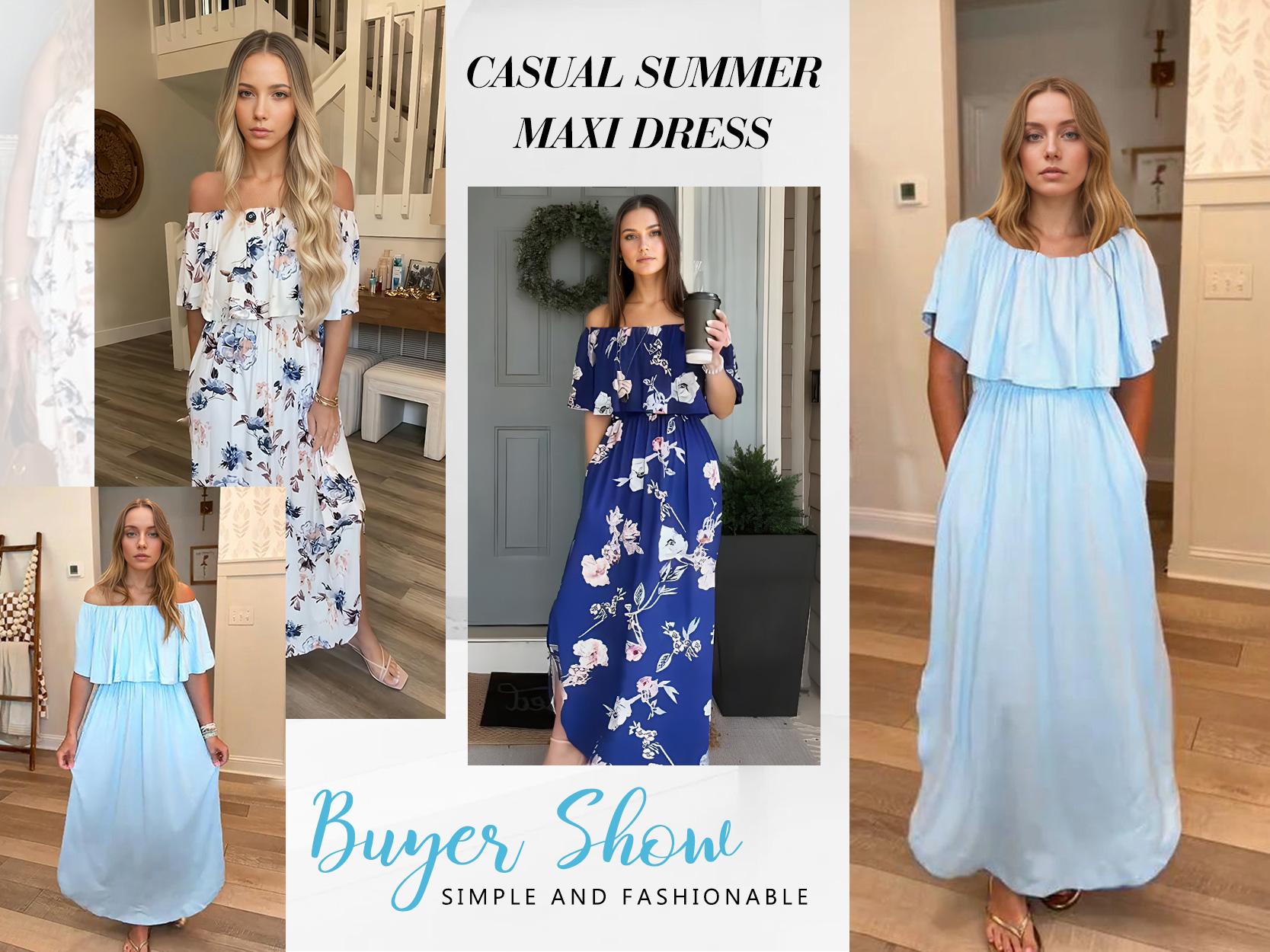 GraceLoom – Flowing Shoulder Dress