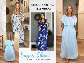 GraceLoom – Flowing Shoulder Dress