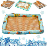 CoolNest – Breathable Rattan Cooling Pet Bed