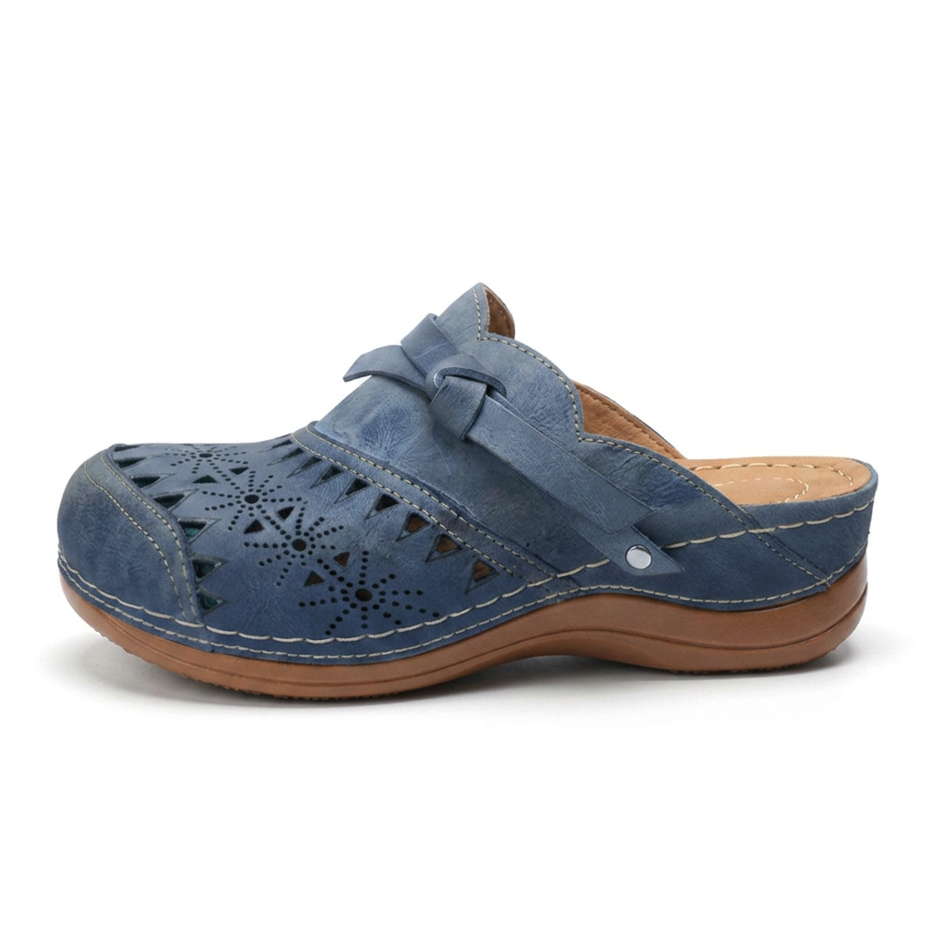 Rosalie — Laser-Cut Clog with Bow Detail