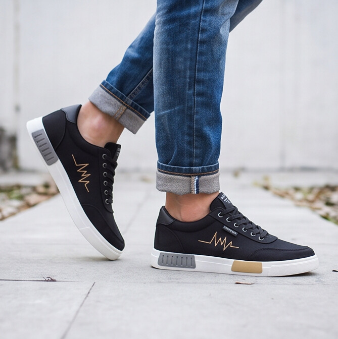 Pulseway — Canvas Sneaker with Heartbeat Detail