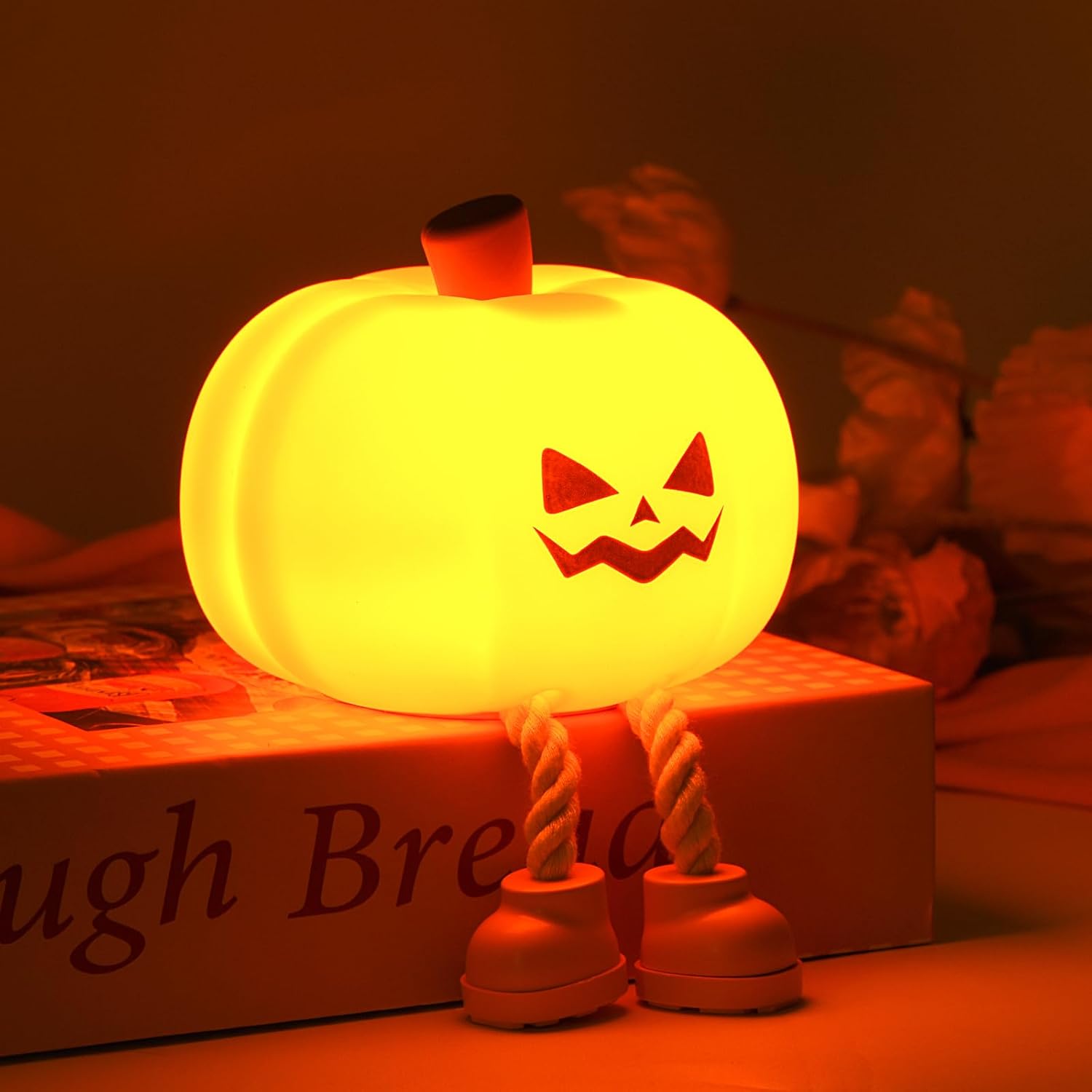 GlowGrin – Mischievous Grinning Pumpkin Night Light