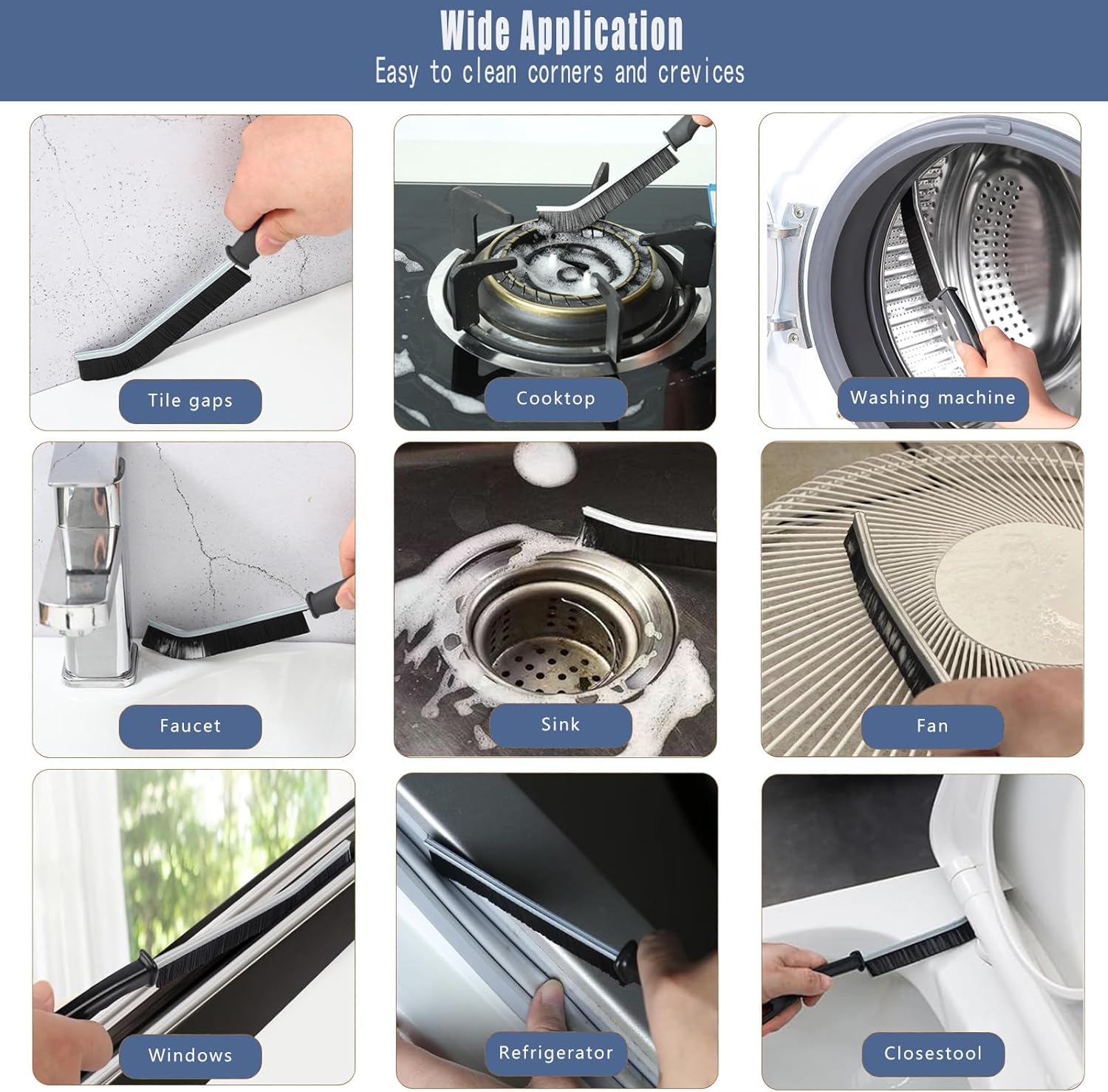GrimeAway – Multi-Function Hard Bristle Brush Kit