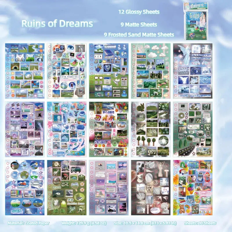AuraDream – Surreal Aesthetic Sticker Art Book