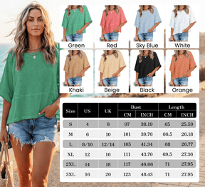 BellAura – Solid Color Bell Sleeve T-Shirt