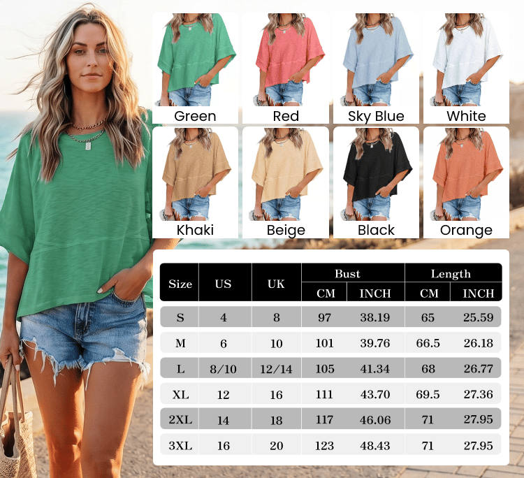 BellAura – Solid Color Bell Sleeve T-Shirt