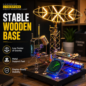 NeonForge - Handmade Cyberpunk Circuit Sculpture Lamp